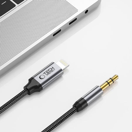 Cable 1m Lightning - AUX mini jack 3,5mm Tech-Protect Ultraboost black