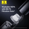 Baseus A0 Pro 4000Pa HEPA kabelloser Autostaubsauger – Schwarz