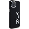 Oryginalne Etui IPHONE 15 Karl Lagerfeld Silicone Metal Script Logo czarne
