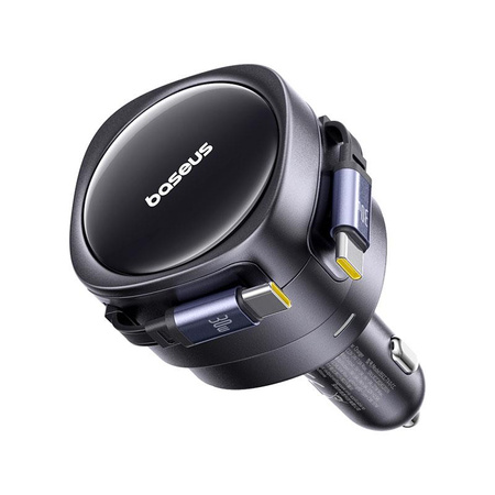 Baseus Enjoyment Max Ładowarka Samochodowa C+C Kable 60W Kosmiczna Czerń