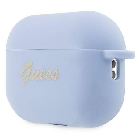 Guess GUAP2LSCHSB AirPods Pro 2 Cover Blau/Blau Silikon Charm Heart Collection