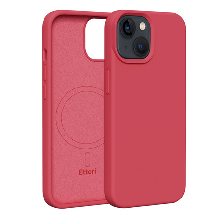 Nakładka Etteri Silicone Mag do iPhone 14 6,1" malinowa