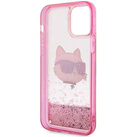Karl Lagerfeld KLHCP12MLNCHCP iPhone 12/ 12 Pro 6,1" różowy/pink hardcase Glitter Choupette Head