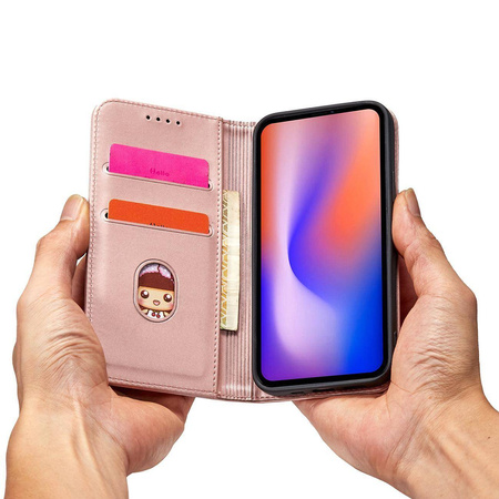 Magnet Card Case for iPhone 12 Pro Pouch Card Wallet Card Holder Pink