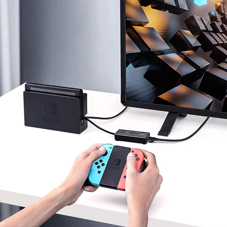 Ugreen 20264 RJ45 / USB-A 10/100Mbps HUB Netzwerkadapter 3x USB-A 2.0 - Schwarz