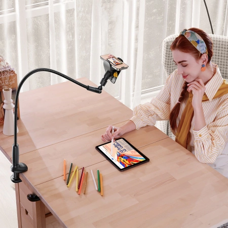 Joyroom JR-ZS389 Halterung mit flexiblem Arm für ein Tischtelefon – Schwarz
