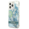 Guess GUHCP13XLFLSN iPhone 13 Pro Max 6.7 &quot;grün / grünes Hardcase Flower Liquid Glitter