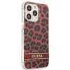 Case IPHONE 13 PRO Guess Hardcase Leopard (GUHCP13LHSLEOR) red