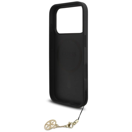 Guess 4G Charms Collection MagSafe Hülle für iPhone 17 Pro - Schwarz