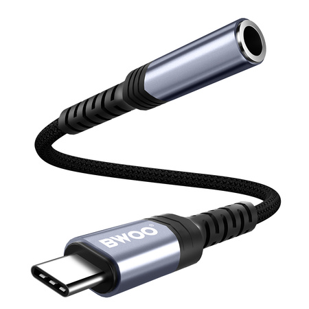 BWOO adapter BZ47 aux 3,5 mm do USB-C czarny