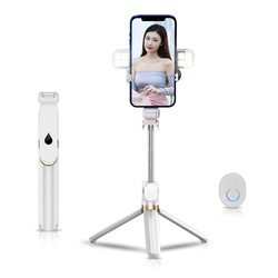 Zestaw / uchwyt selfie z pilotem na bluetooth tripod LED  SSTR-20 biały