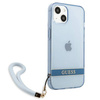 Schutzhülle IPHONE 13 MINI Guess Hardcase Translucent Stap (GUHCP13SHTSGSB) blau