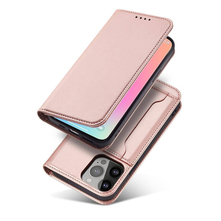 Magnetkarten-Etui für Samsung Galaxy S23+ Flip-Cover Geldbörsenständer pink