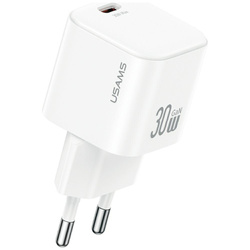 Ładowarka sieciowa USAMS JO Series CC262 30W USB-C + kabel USB-C/Lightning 1m biały