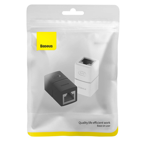 Złączka sieciowa łącznik kabli Ethernet RJ-45 Baseus AirJoy Series 2 szt. - czarna