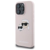 Karl Lagerfeld Silikonhülle Heads Print MagSafe für iPhone 16 Pro Max - Rosa