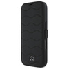 Original Case IPHONE 16 PRO MAX Mercedes Hardcase MB Waves Leather (MEBKP16X23RWRSK) black