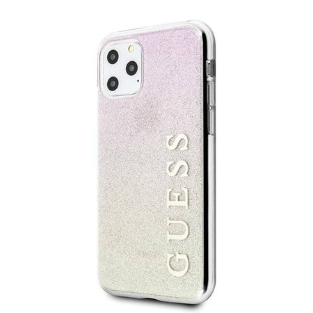 Guess GUHCN58PCUGLGPI iPhone 11 Pro różowo-złoty/gold pink hard case Gradient Glitter