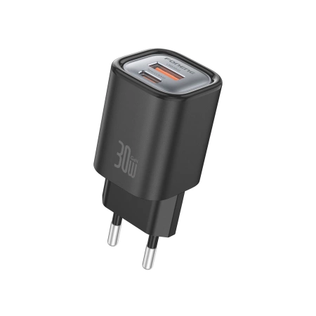 FONENG ładowarka sieciowa EU71 PD 30W 1xUSB-C + 1xUSB QC3.0 Czarny