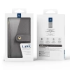 Dux Ducis Lawa iPhone 16 Pro Lederhülle mit abnehmbarer magnetischer Brieftasche - Grau