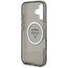 Original Handyhülle IPHONE 16 Guess IML Metal Mountain Logo MagSafe schwarz