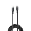Acefast C14-03 USB-C - USB-C Federkabel 480Mb/s 3A 1,2m - Schwarz