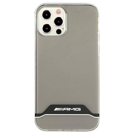 Etui IPHONE 12 / 12 PRO Mercedes AMG Hardcase Electroplate Black&White (AMHCP12MTCBW) transparentne