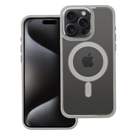 Futerał Color Edge Mag Cover kompatybilny z MagSafe do IPHONE 15 PRO MAX tytanowy szary
