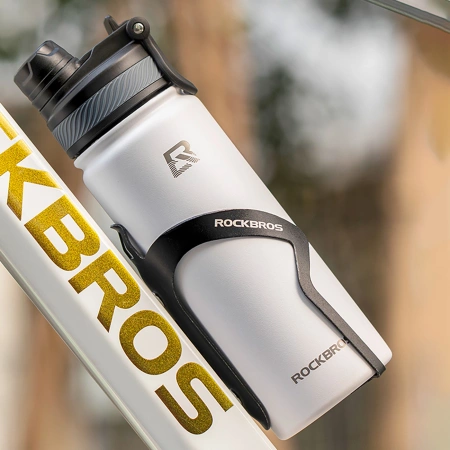 Rockbros 35210029005 Thermo-Fahrradflasche für Getränke 550 ml - weiß
