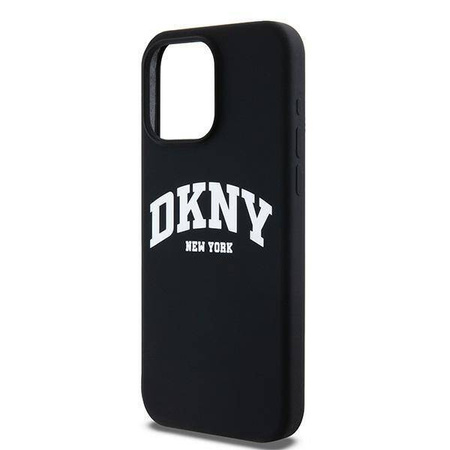 DKNY DKHMP14XSNYACH iPhone 14 Pro Max 6.7" czarny/black hardcase Liquid Silicone White Printed Logo MagSafe