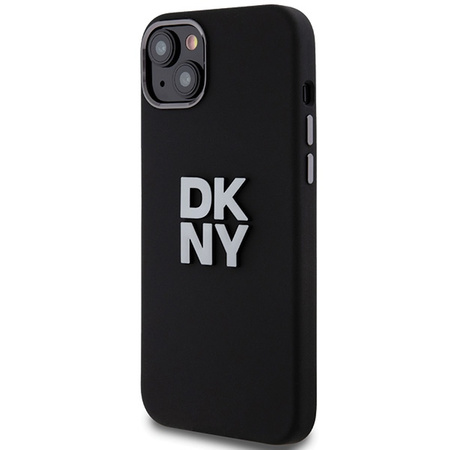 DKNY DKHCP15SSMCBSK iPhone 15 / 14 / 13 6.1" czarny/black hardcase Liquid Silicone Metal Logo