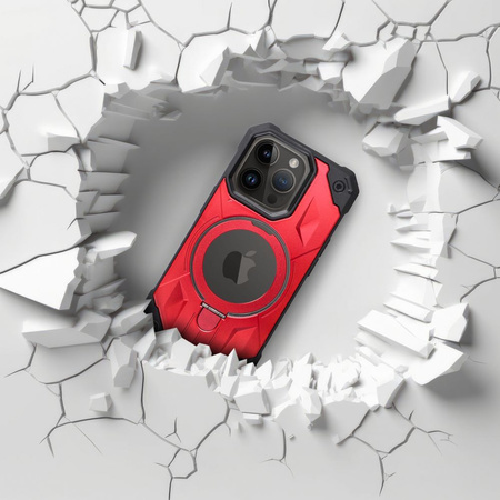 Futerał Armor Mag Cover kompatybilny z MagSafe do IPHONE 13 PRO MAX czerwony