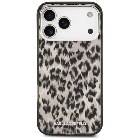 Etui Karl Lagerfeld IML Leopard Pattern MagSafe do iPhone 17 Pro Max - brązowe