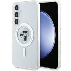 Oryginalne Etui KARL LAGERFELD hardcase IML Karl&Choupette MagSafe KLHMS24SHGKCNOT do Samsung Galaxy S24 przezroczysty