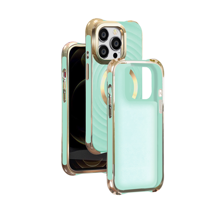 Nakładka Circle Glam Mag do iPhone 13 Pro Max 6,7" miętowa