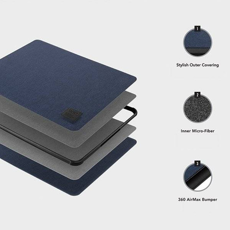 UNIQ etui Dfender laptop Sleeve 16" szary/marl grey