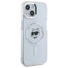Etui Karl Lagerfeld IML Metal Choupette Head MagSafe na iPhone 15 Plus - białe