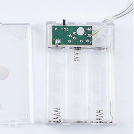 Lampki choinkowe LED - 5m/50 lampek zimny biały/cold white zasilane bat. 3xAA EHD-LS01