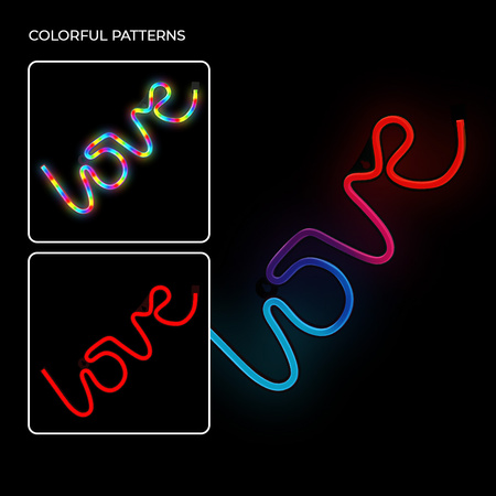 Neon LED RGB LOVE FLRN01 + pilot Forever Light