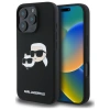 Karl Lagerfeld Silikonhülle Heads Print MagSafe für iPhone 16 Pro - Schwarz