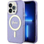 Guess GUHMP14LHCMCGU iPhone 14 Pro 6.1" purple/purple hardcase Glitter Gold MagSafe
