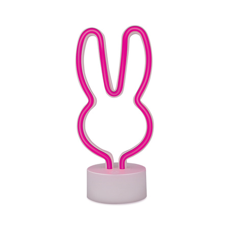Neon na podstawce LED KRÓLICZEK różowy USB-C FSC-10 Forever Light