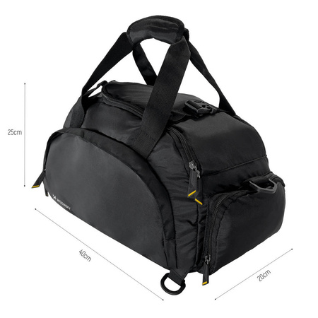 Wozinsky torba sportowa plecak bagaż podręczny torba 40x20x25 cm do samolotu czarny (WSB-B01)