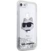 Karl Lagerfeld KLHCI8LNHCCS iPhone 7/8/ SE 2020/2022 Silber/Silber Hardcase Glitter Choupette Head