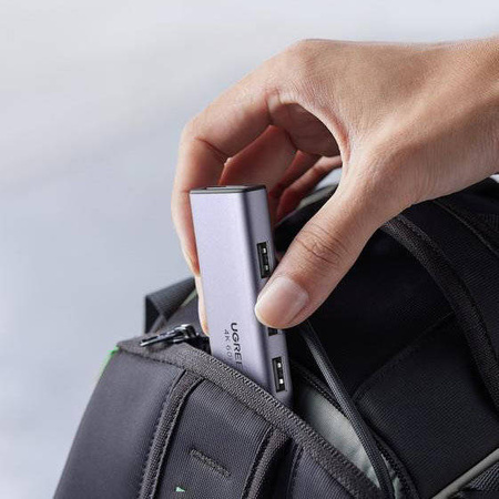 Ugreen 6in1 multifunctional USB Type C HUB - 3x USB 3.2 Gen 1 / HDMI 4K 60Hz / SD and TF memory card reader gray (60383 CM511)