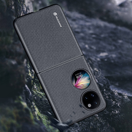 Dux Ducis Fino etui pokrowiec pokryty nylonowym materiałem Huawei P50 czarny