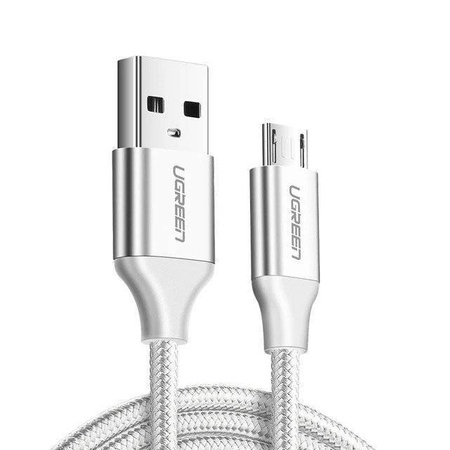 Kabel USB do Micro USB UGREEN QC 3.0 2.4A 2m (biały)