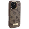 Original Case IPHONE 16 PRO MAX Guess Hardcase 4G Logo Plate MagSafe (GUHMP16XU4GPRW) brown