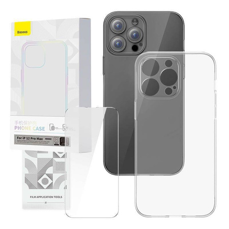 Etui IPHONE 12 PRO MAX Baseus Corning & Szkło Hartowane transparentne