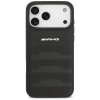 AMG Leather Debossed Lines Logo Case for iPhone 17 Pro Max - Black